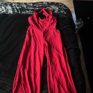 XL red pantsuit